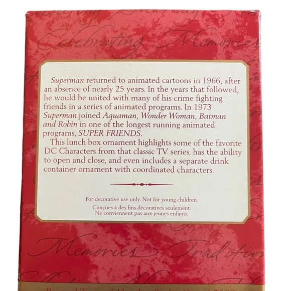 Hallmark Keepsake Super Friends Lunch Box Set (2000) DC Comics with Thermos - Picture 2 of 8